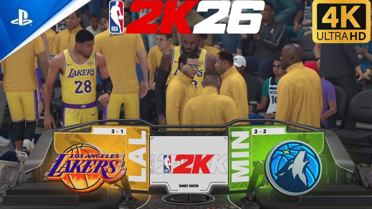 NBA 2K26 - Лос-Анджелес Лейкерс против Миннесота Тимбервулвз | MyNBA [Игра 5]