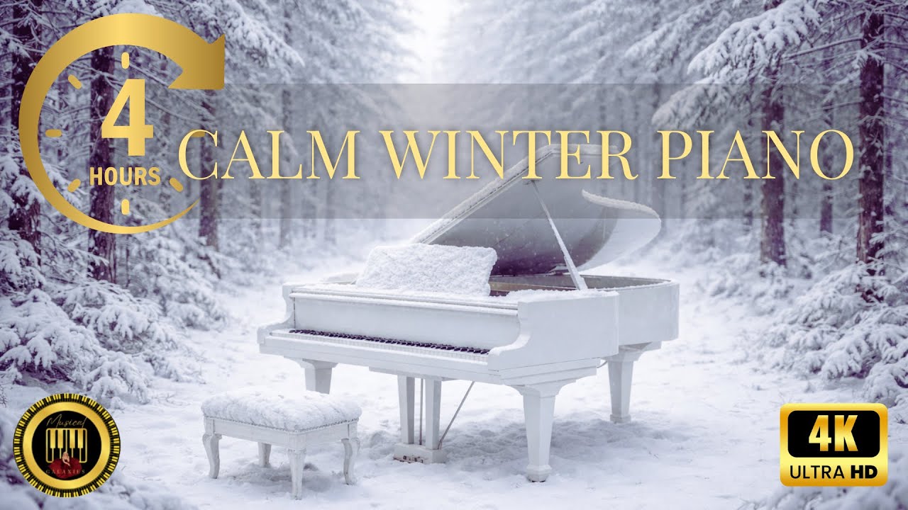 Fall Asleep to Romantic Piano in a Winter Forest | 4 Hours of Pure Peace