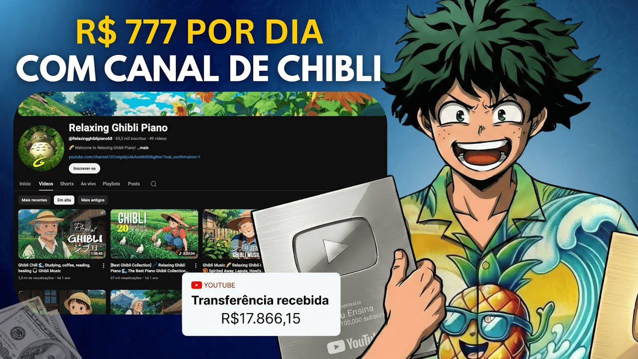 COMO CRIAR UM CANAL DARK DE GHIBLI QUE MONETIZA RÁPIDO E GANHAR DINHEIRO COM YOUTUBE HOJE MESMO