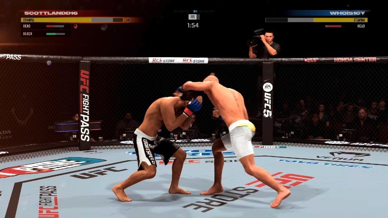 EA SPORTS UFC 5 McGregor clean spinning elbow taunt spinning headkick flying knee ridiculous KO