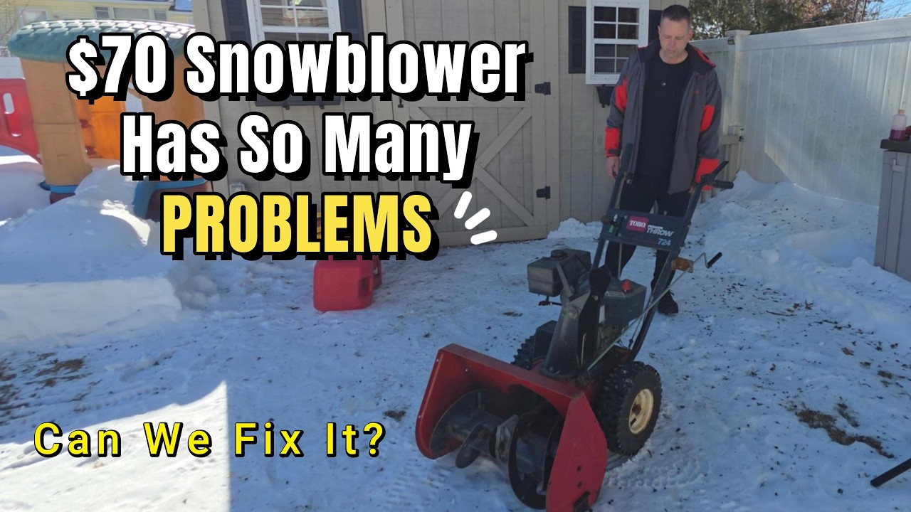 $70 Snowblower Has So Many Problems!  Can We Fix It?