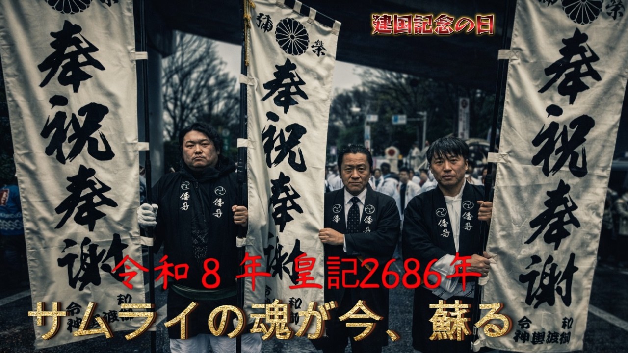 令和８年　　建国記念の日★奉祝★神輿パレード・優勝動画ハイライトシーン・代々木公園交番前交差点～明治神宮　ド迫力神輿渡御です。　video#３   。