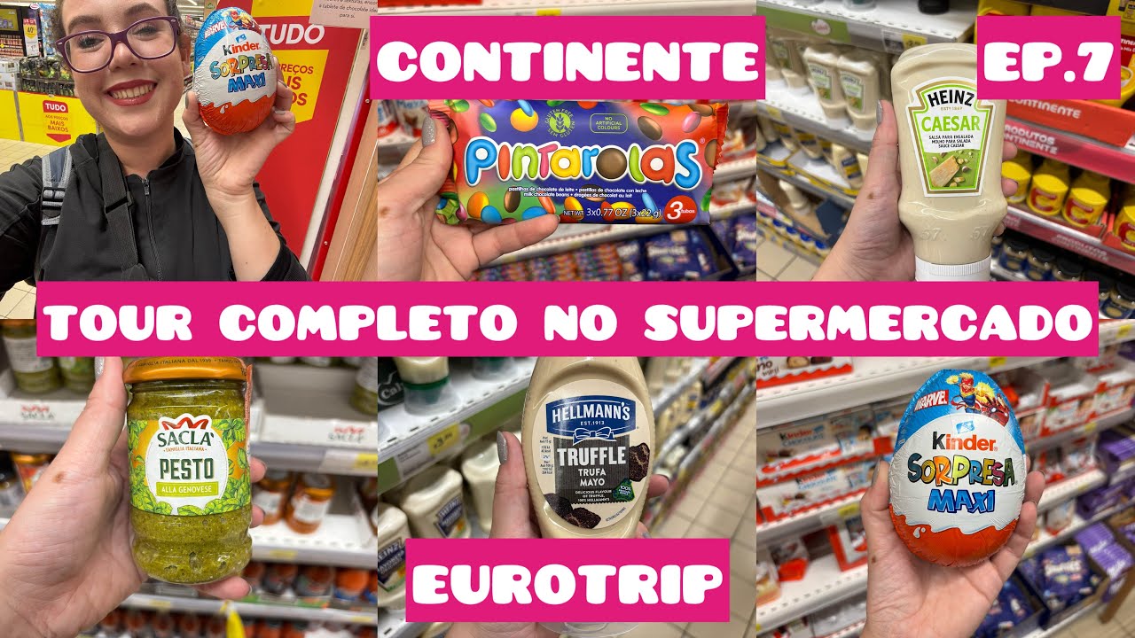 EP. 7 - EUROTRIP - TOUR COMPLETO COM PREÇOS NO SUPERMERCADO CONTINENTE EM LISBOA PORTUGAL #mercado