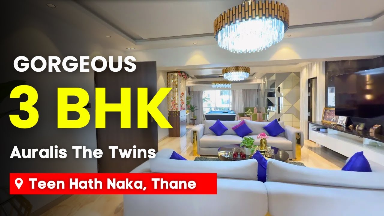 Gorgeous 3 BHK Conversion in Auralis The Twins, Teen Hath Naka | 2200 Carpet | Lake & City Views