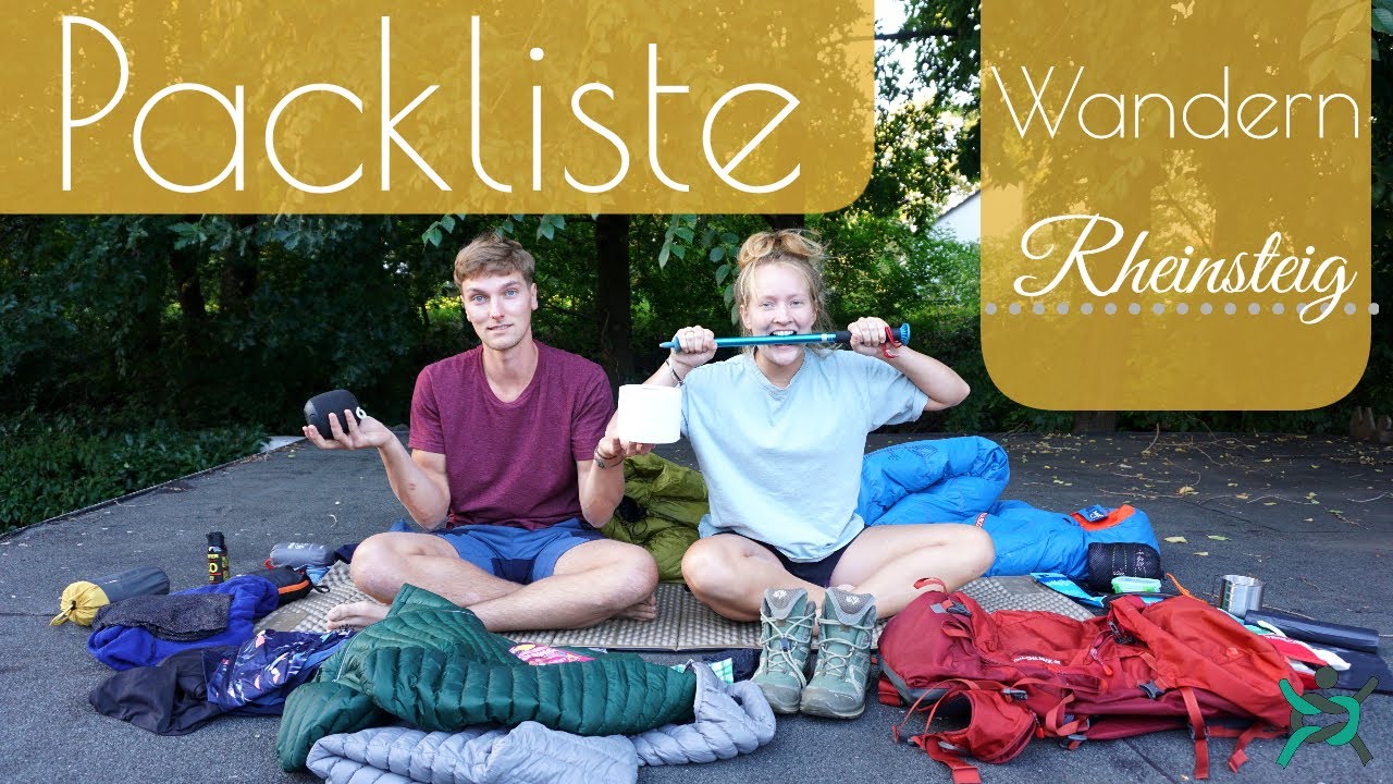 Unsere Packliste zum Wandern für Mehrtagestouren, (Rheinsteig)