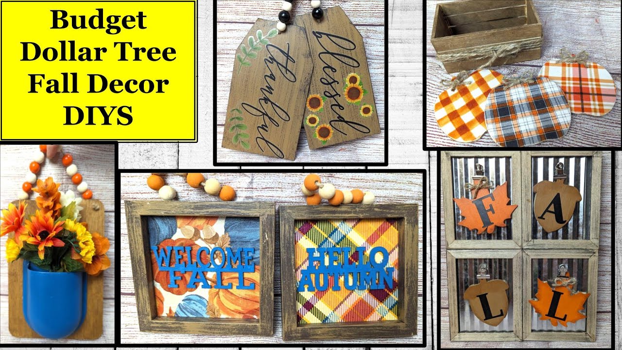 DOLLAR TREE BUDGET FALL DECOR DIYS | Dollar Tree DIY | High End Handmade Home Decor