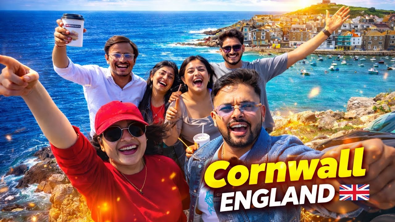 Cornwall 👉🏻Most Beautiful Place 🤩in UK 🇬🇧 | London to wales Road Trip| Part-5| Hindi