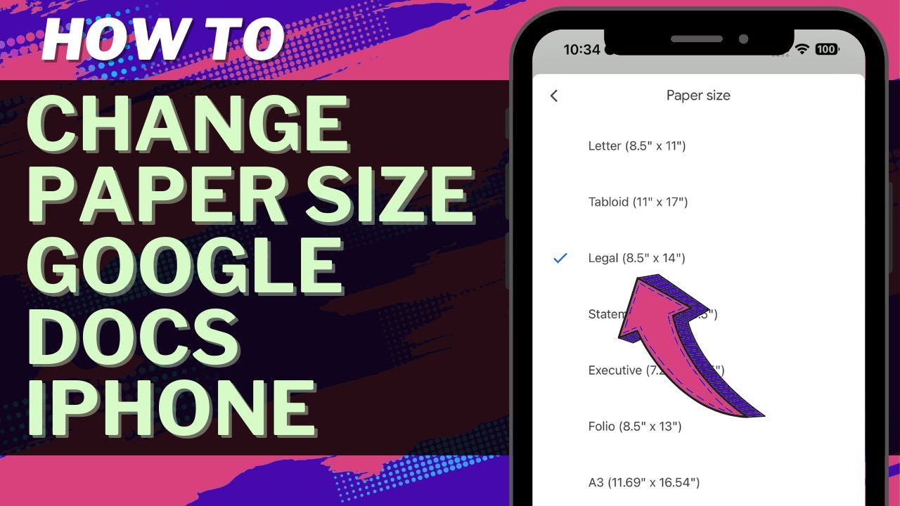 How to Change Paper Size in Google Docs (iPhone)