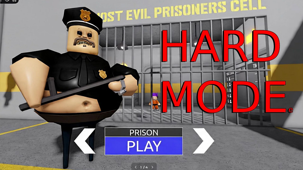BARRY'S PRISON RUN! OBBY HARD MODE roblox Gameplay Walkthrough No Death 4K