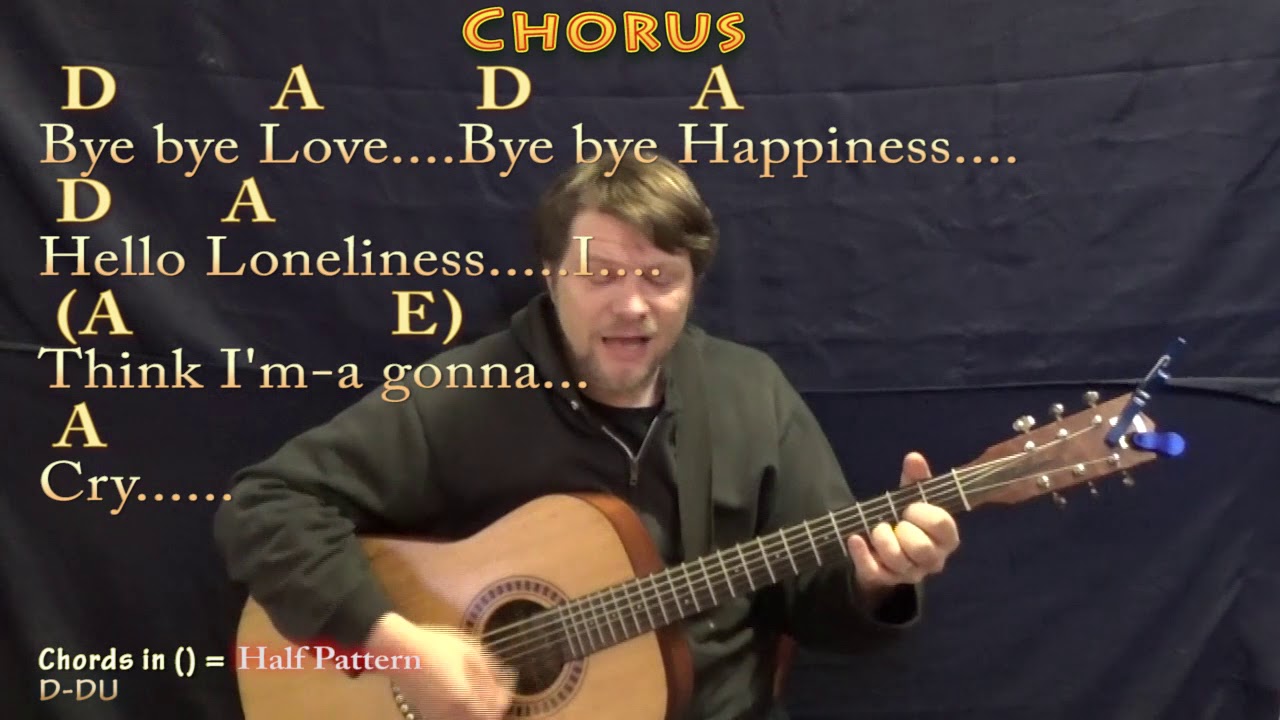 Bye Bye Love (Everly Brothers) Guitar Cover Lesson with Chords/Lyrics - Munson