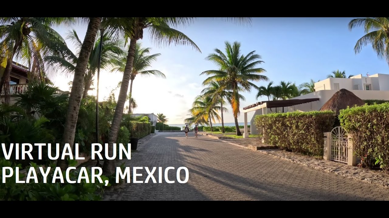 PlayaCar Virtual Run, Mexico´s most beautiful beach residential neighborhood 4K