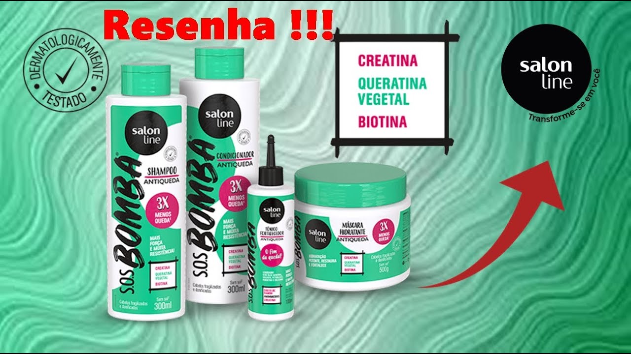 Resenha dos produtos ANTI QUEDA da SALON LINE (SOS BOMBA)