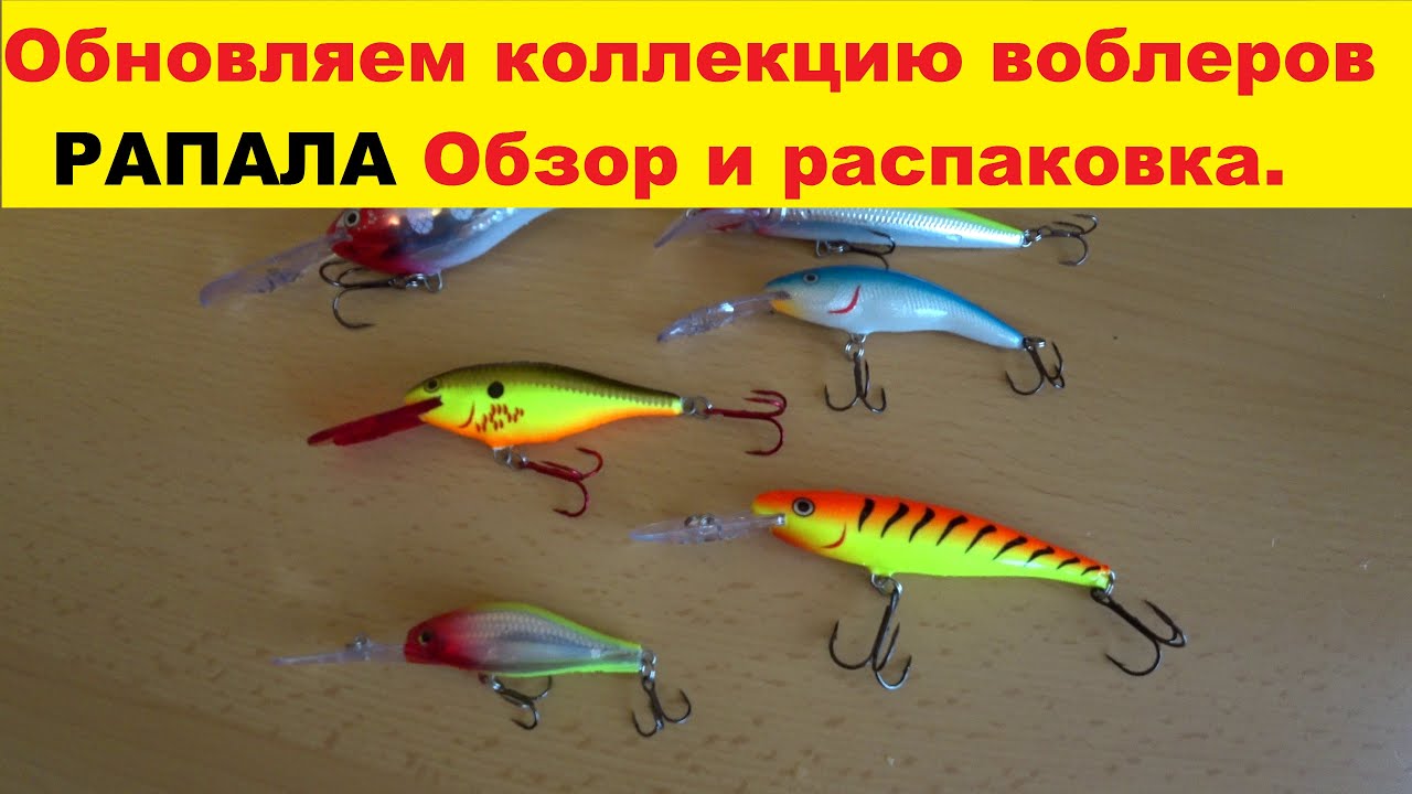 Обновляю коллекцию воблеров Рапала Rapala. Обзор, распаковка. Короткий тест воблеров.