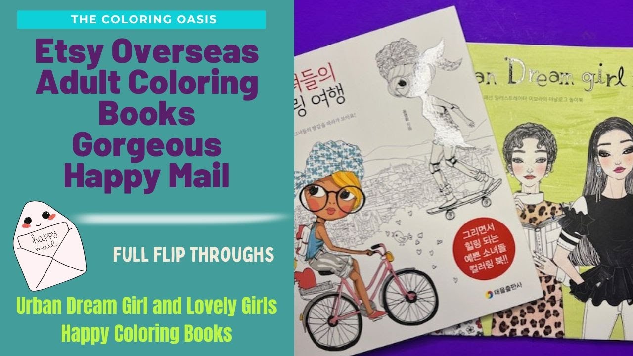 Etsy Overseas Adult Coloring Books | Lovely Girls Happy Coloring Book | Dream Girl Coloring Book