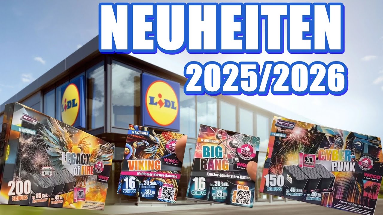 LIDL FEUERWERK NEUHEITEN 2025/2026 I Pyro Man
