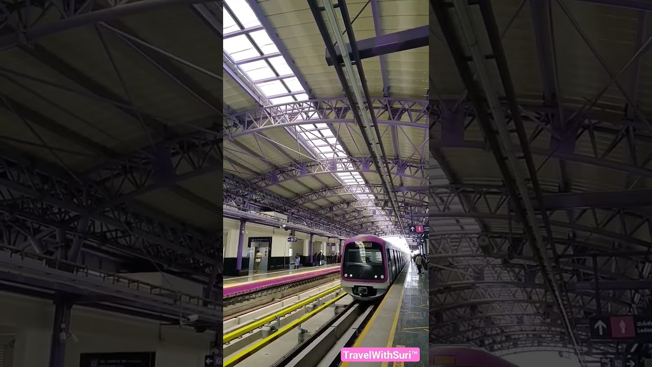 KR Puram Metro - First time #krpuram #metro #bengaluru #travel