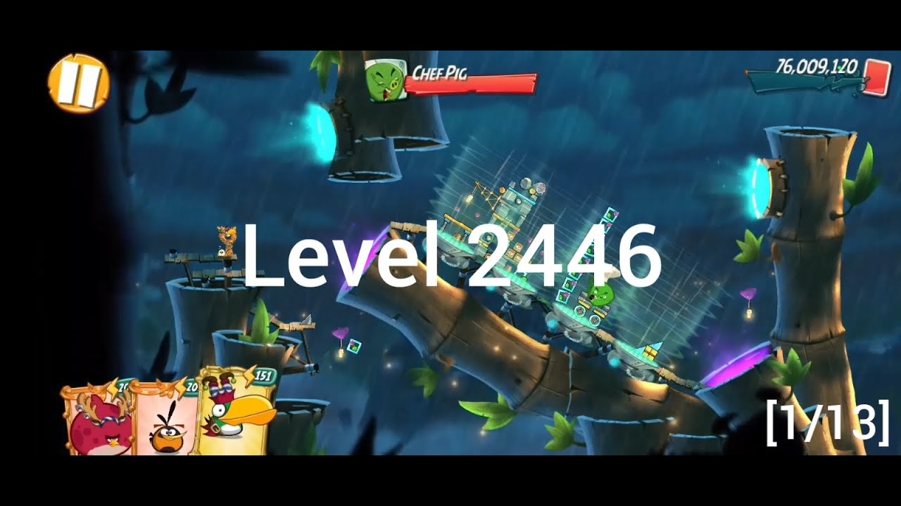 Angry Birds 2 level 2446 [Alternative solutions]