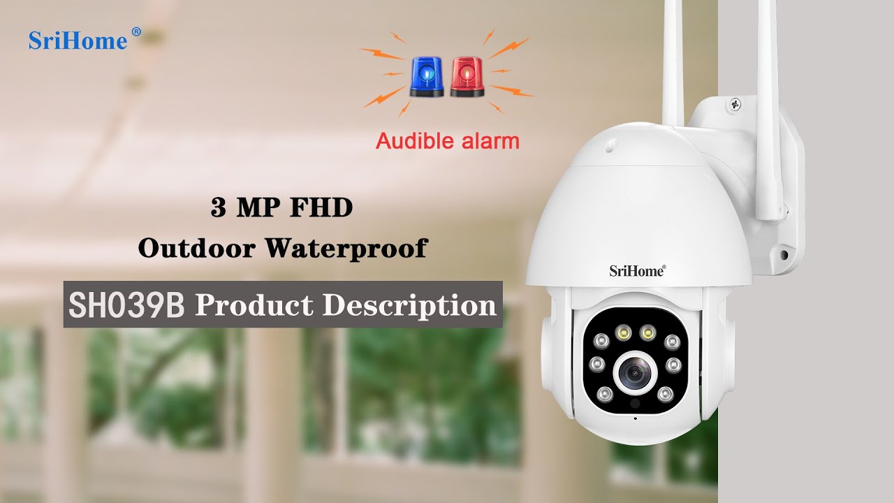 SriHome 3MP FHD Outdoor Waterproof IPCam SH039B Product Description