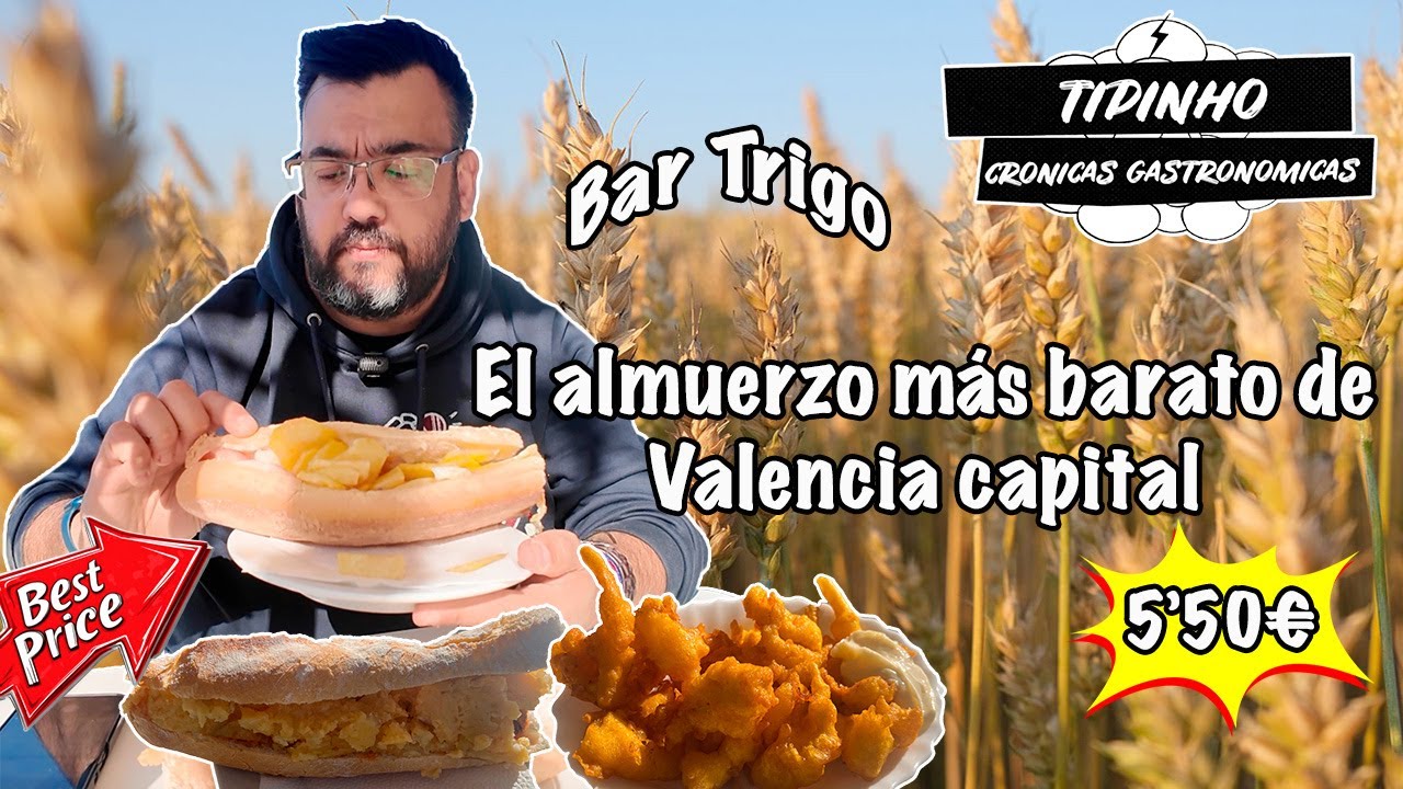Almorzamos en el Bar Trigo, desde 1982 con el almuerzo popular más económico de toda Valencia.
