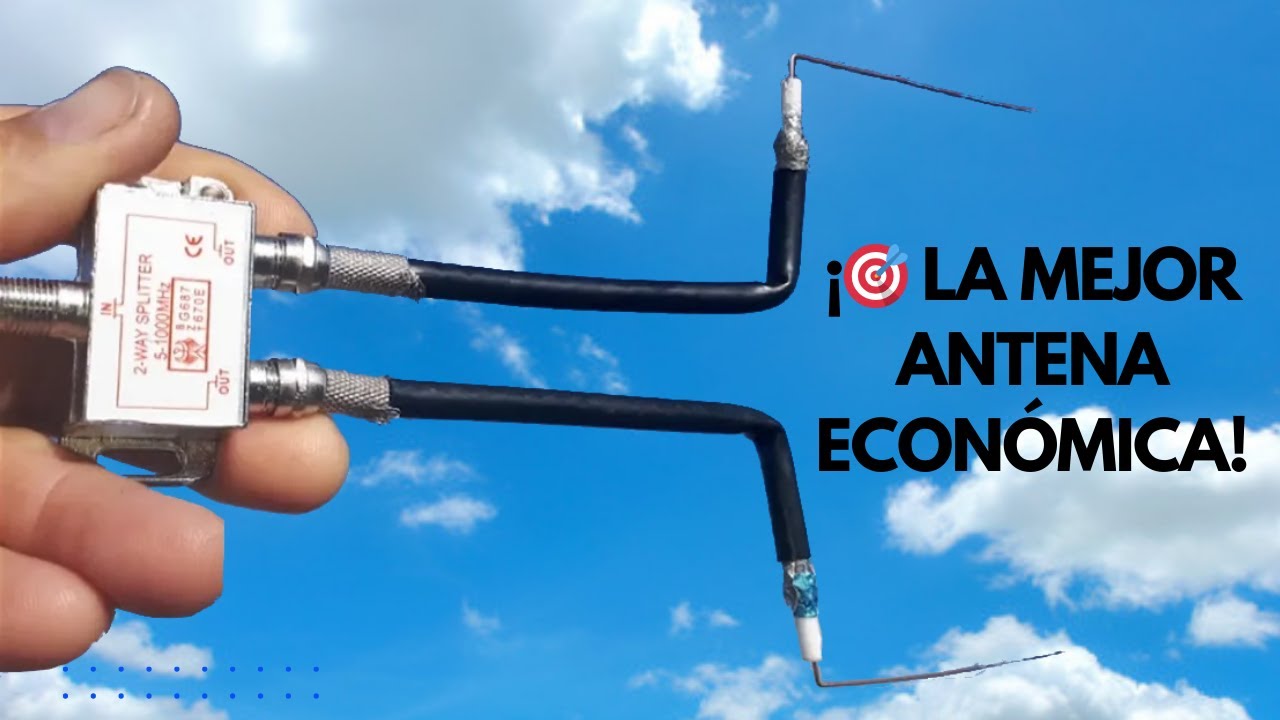 🎯 La Mejor Antena Económica: Sin Gasto Extra, Con Cable Coaxial y Splitter Original ✅🔧2025