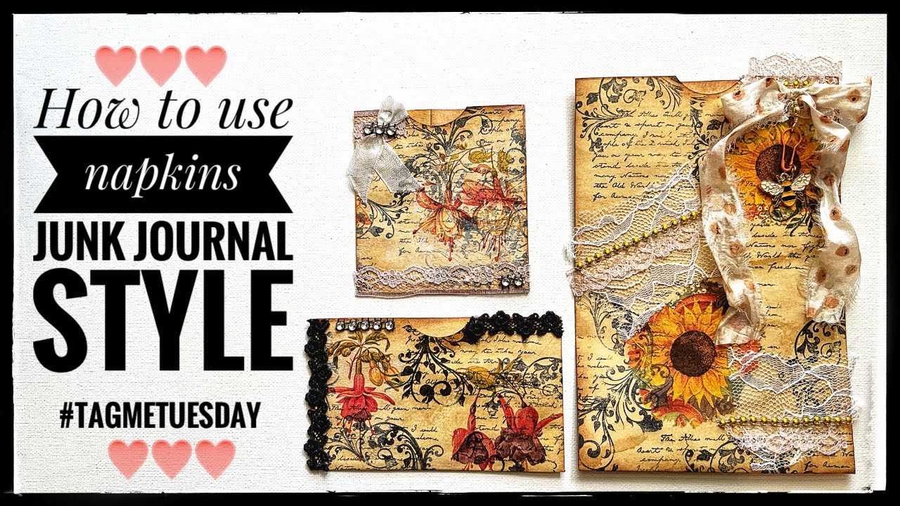 How To Use Napkins Junk Journal Style 