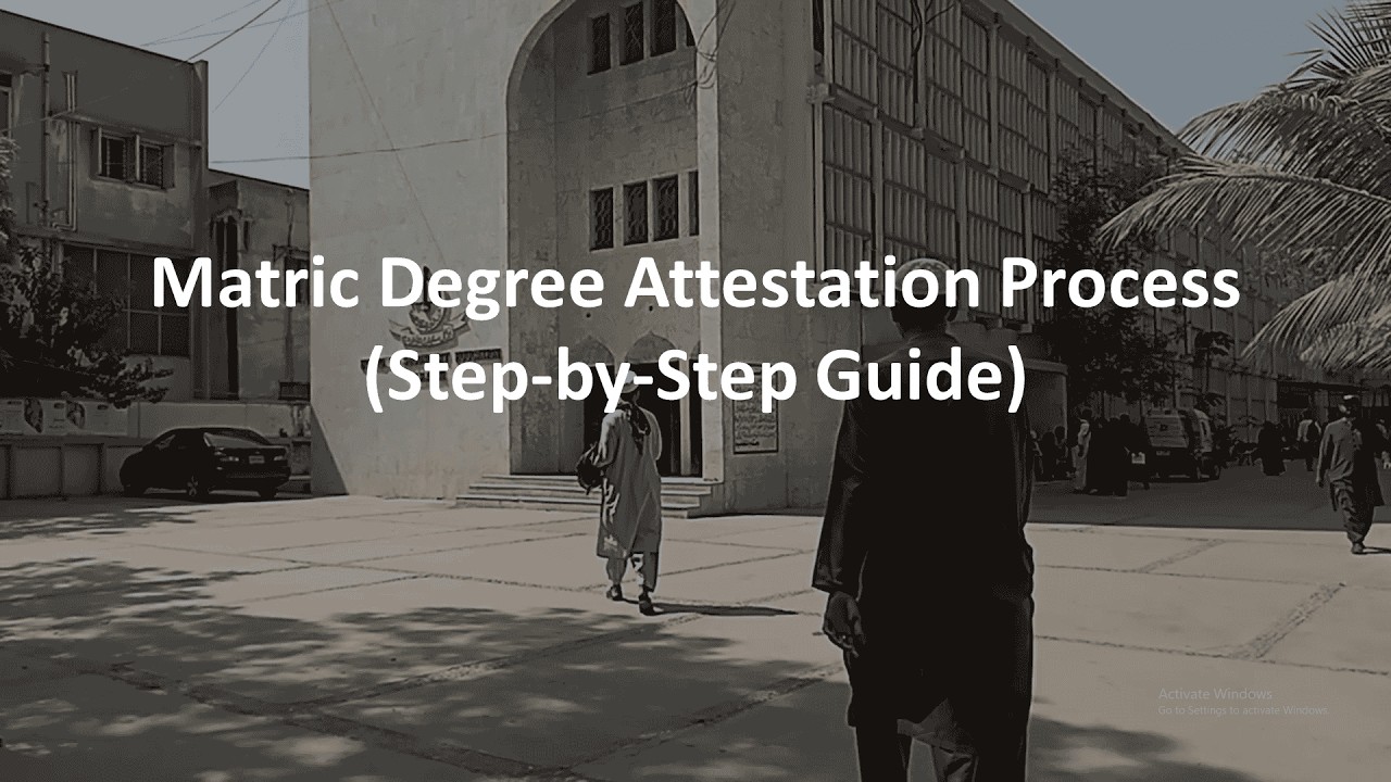 Matric Degree Attestation Process (Step-by-Step Guide) | Board of Secondary Education Karachi
