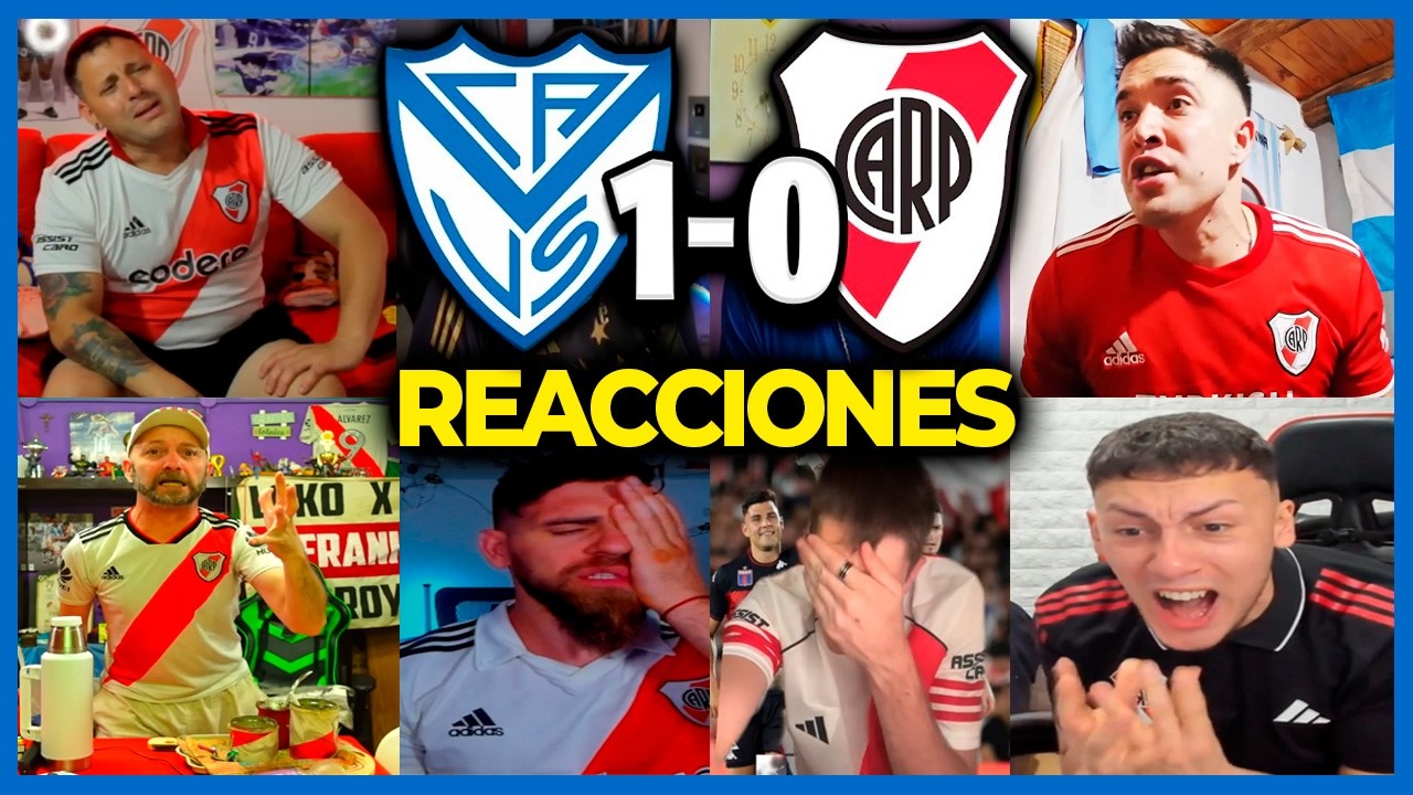 LAS MEJORES REACCIONES de GASHINAS a la DERROTA de RIVER ante VELEZ en la LIGA ARGENTINA 🏆