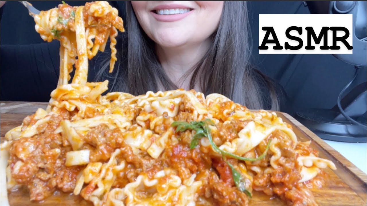 ASMR PASTA WITH MEAT SAUCE (NO TALKING) MUKBANG / ASMR WITH VIC