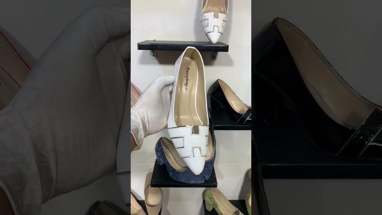 White H Block Heel Court Shoe PIU 83 #highheels #footwearessentials #shoes #heels #footwearobsession