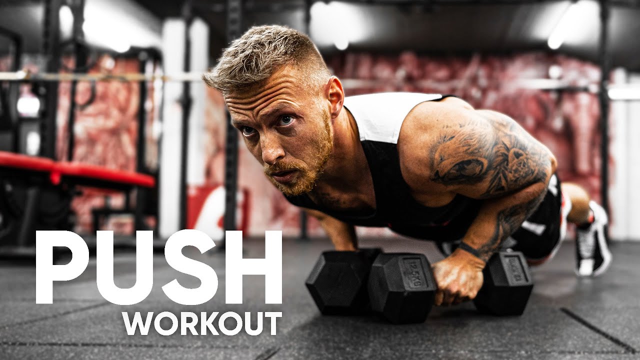 Chest, Shoulders and Triceps HOME WORKOUT with dumbbells (10 Min)