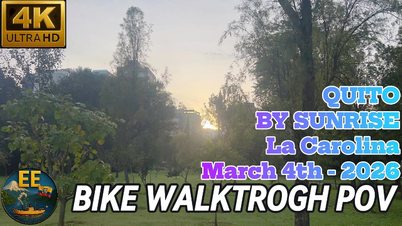 Relaxing La Carolina POV Bike Ride | Beautiful Dry Morning in Quito | (4K 60fps)