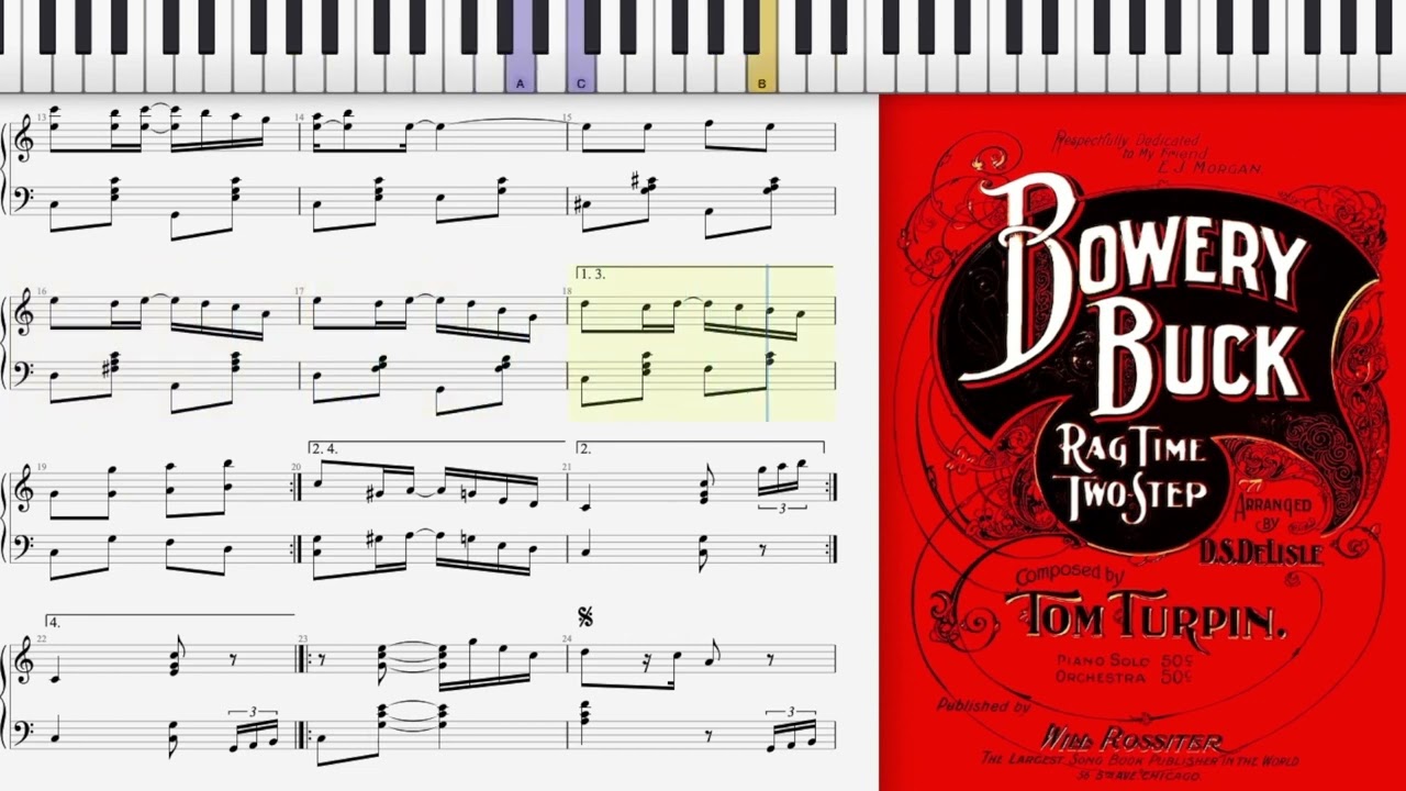 Bowery Buck by Tom Turpin (1899, Ragtime piano)