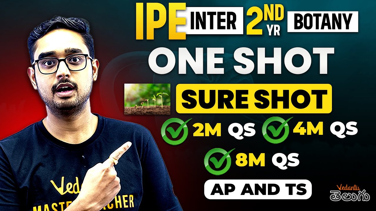 IPE Intermediate 2nd Year Botany | One Shot | 2M Qs | 4M Qs | 8M Qs | IPE 2024 | Ajay Sir