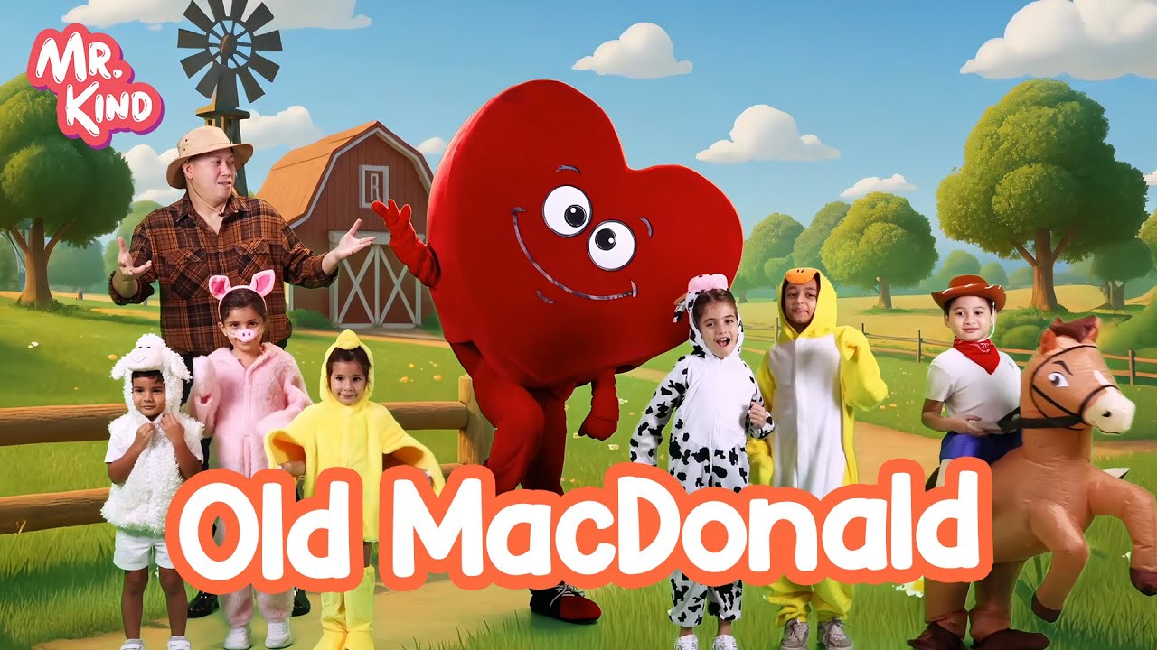 Ремикс песни «Old McDonald Had a Farm» | Детские песни | Потешки для малышей | Мистер Кинд