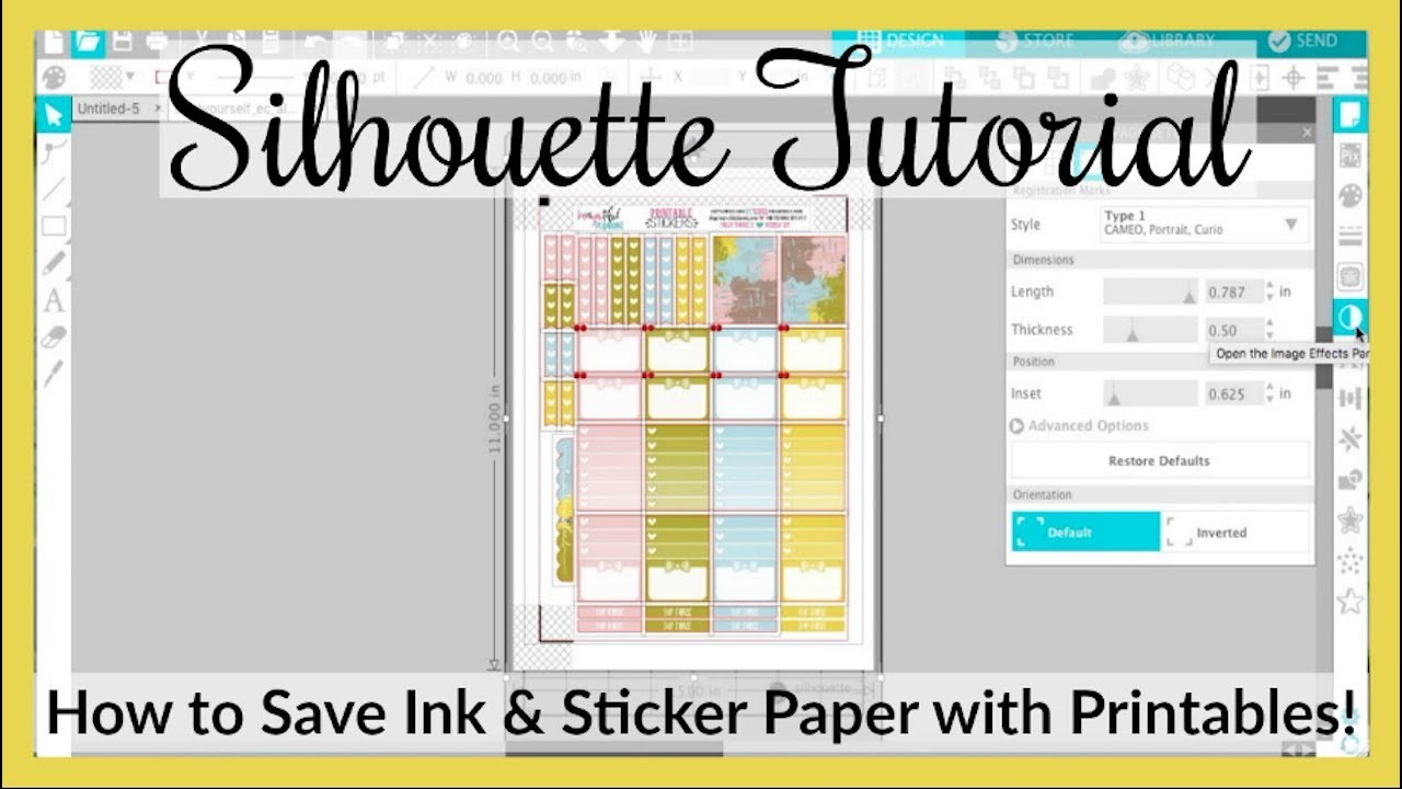 How to Save Ink & Sticker Paper using Crop Method on Printables | Silhouette Tutorial