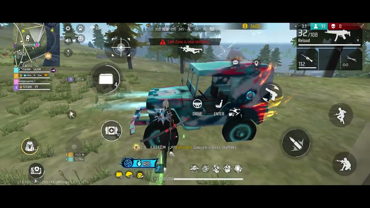 V badge youtuber MiSHU gaming আমার ম্যাচে পড়ে তখন হয়েছে জুনপুশ দিতেছিলাম 😱