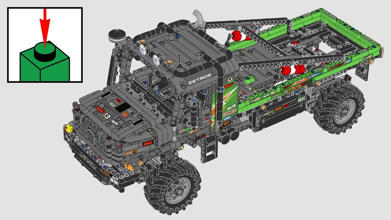 LEGO Technic 42129, Полноприводный грузовик-внедорожник Mercedes-Benz Zetros - инструкции по сборке
