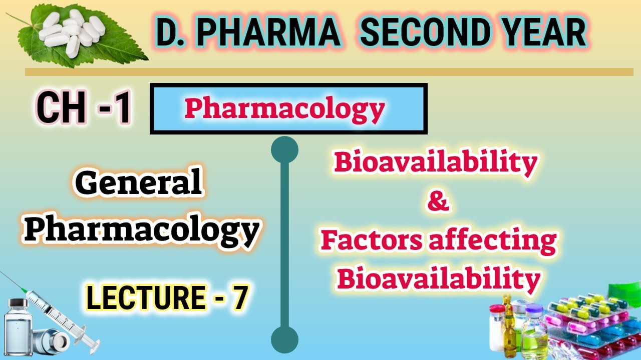 Bioavailabiity/Factors affecting bioavailability/General pharmacology/L-7/CH-1/D.Pharm second year