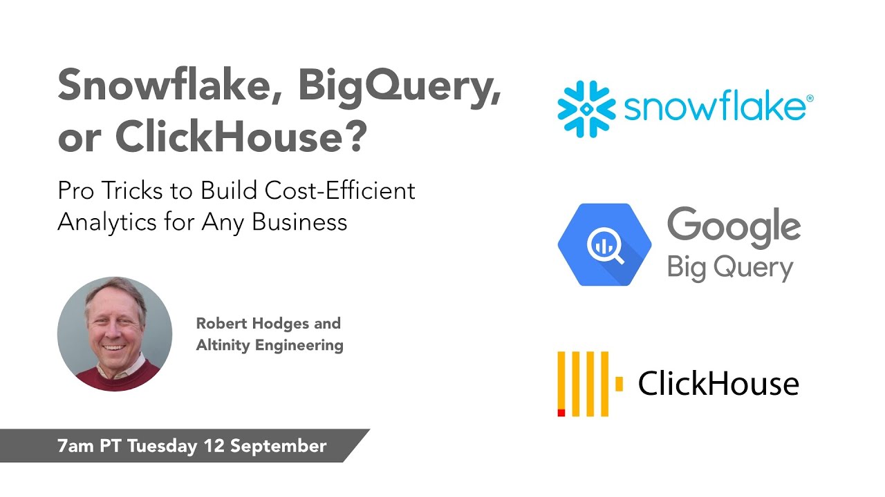 Snowflake, BigQuery или ClickHouse&reg;? Профессиональные советы по созданию экономически эффективной...