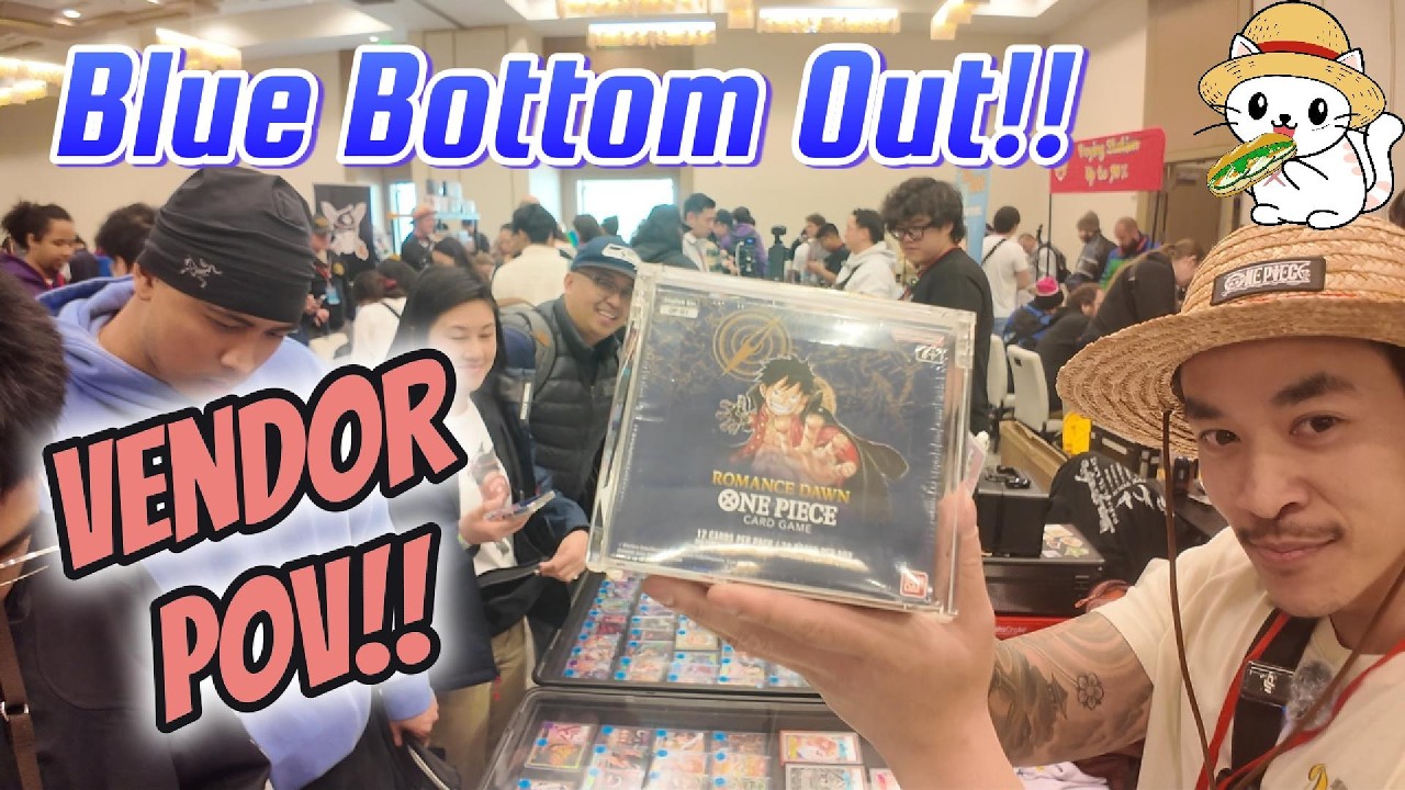 I sold OP01 Romance Blue Bottom box at a local card show | One Piece Vendor POV Maximum Card show