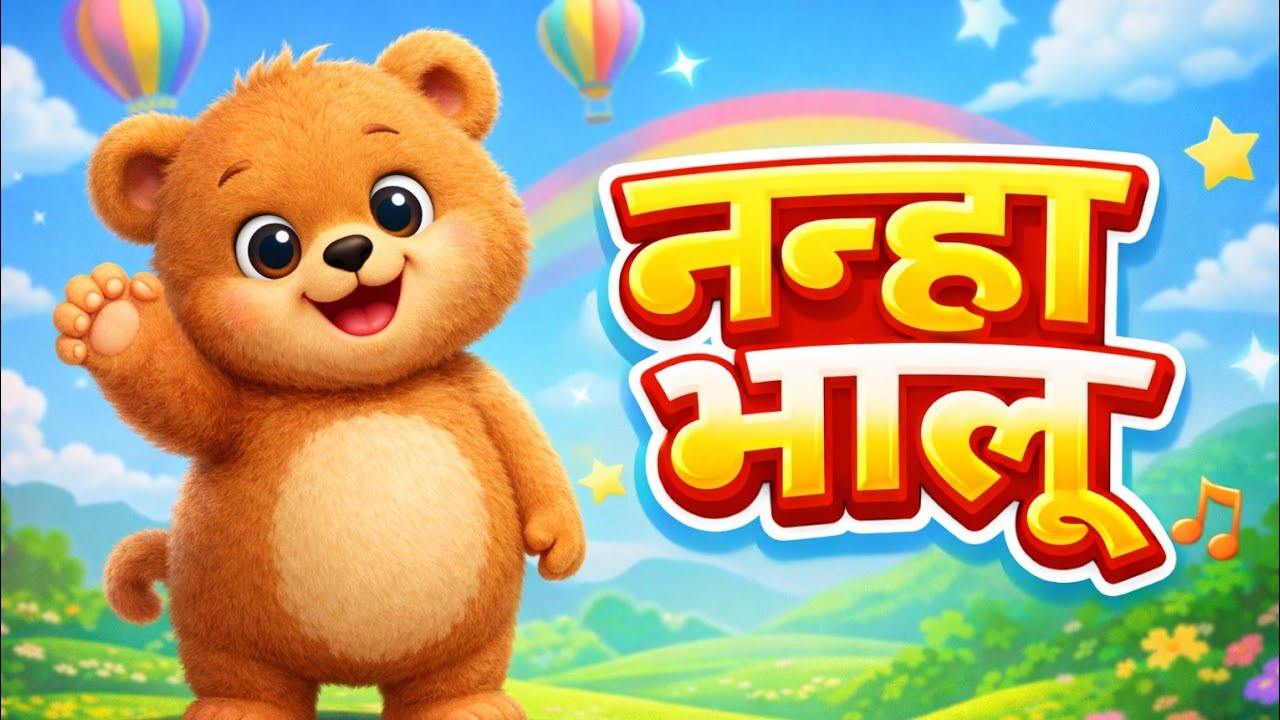 Cute Baby Bear 🐻 नन्हा भालू | Fun & Learning Hindi Rhymes for Kids