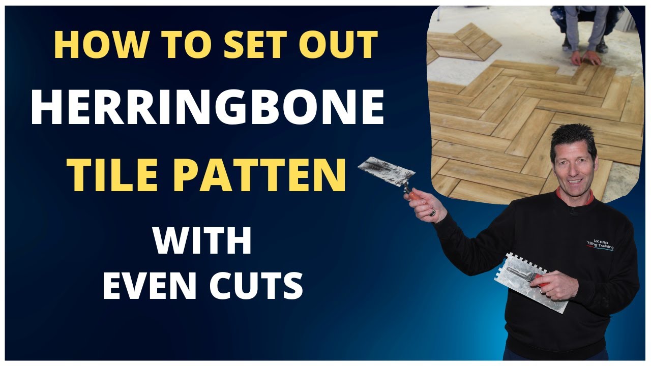 How to set out a herringbone tiled floor