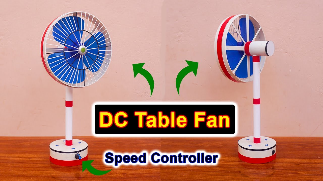 How To Make A Table Fan From PVC Pipe | Table Fan With Speed Controller | DC 12V Table Fan | Fan DIY