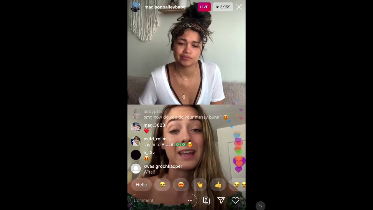 MADISON BAILEY'S Q & A LIVE WITH FRIEND *DEEP* ( TALKS ABOUT MENTAL HEALTH, PSTD, ANXIETY, ETC)