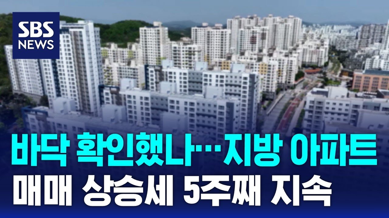 바닥 확인했나&hellip;지방 아파트값 상승세 5주째 지속 / SBS / 경제365