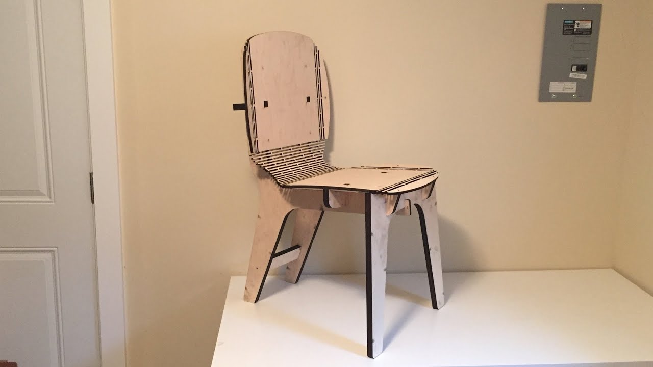 Laser Cut Chair with Living Hinges