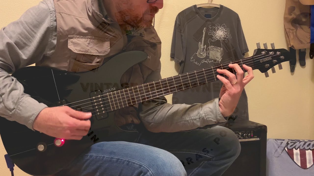 Yamaha RgxA2 black electric guitar.