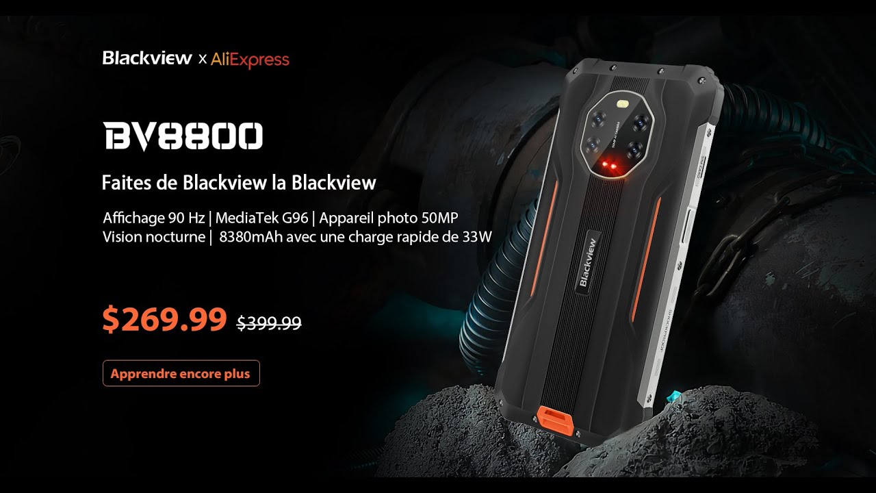 Blackview Flagship BV8800 le puissant smartphone robuste
