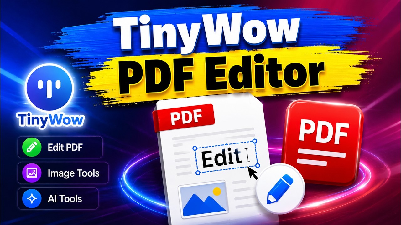 TinyWow: How to Edit PDF for Free - Use TinyWow PDF, Video, Image & More Online Tools