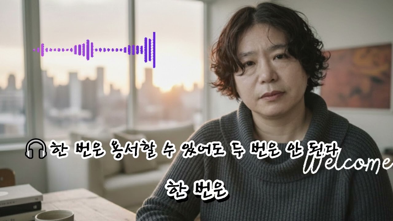 🎧한 번은 용서할 수 있어도 두 번은 안 된다🌟이제는 끝이다 용서라는 이름의 형벌은 끝났다 잘 가라, 나의 아픈 기억아